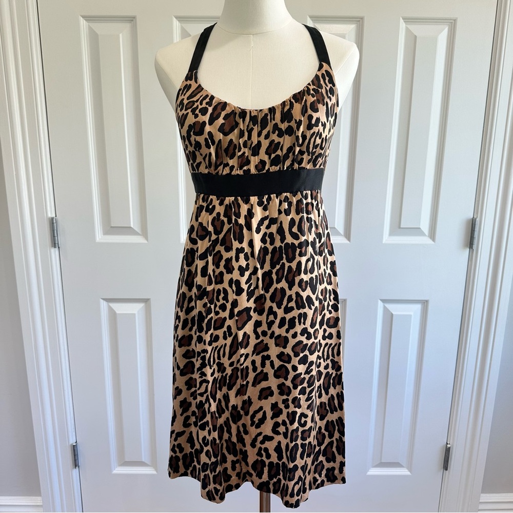 INC HalterCris Cross Open Back Silk Mini Dress Ruched Cocktail Size 2